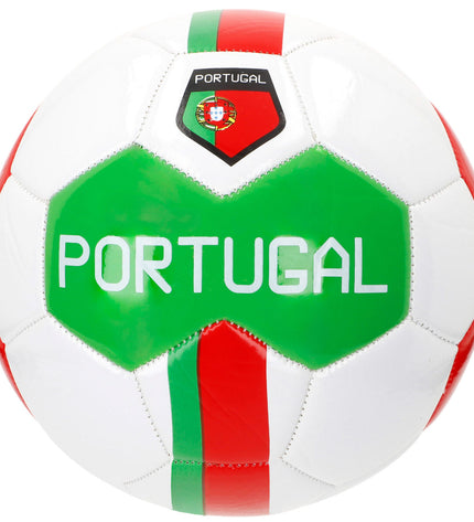 Set of 12 Aktive Portugal soccer balls, size 5, 22x22x22 cm, suitable for outdoor sports and playful activities.