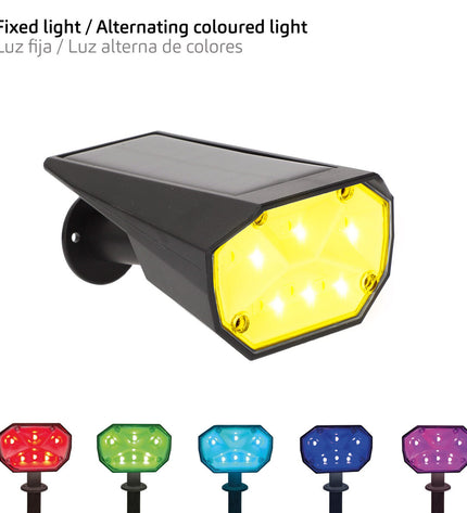 Set of 6 Aktive outdoor garden decorative solar lamps, 8x37x11 cm, suitable for outdoor lighting and garden decor.