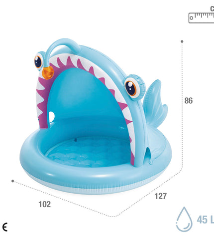 Intex inflatable children's pool, 102 x 86 x 127 cm, with six pools, suitable for outdoor play and fun in the sun.