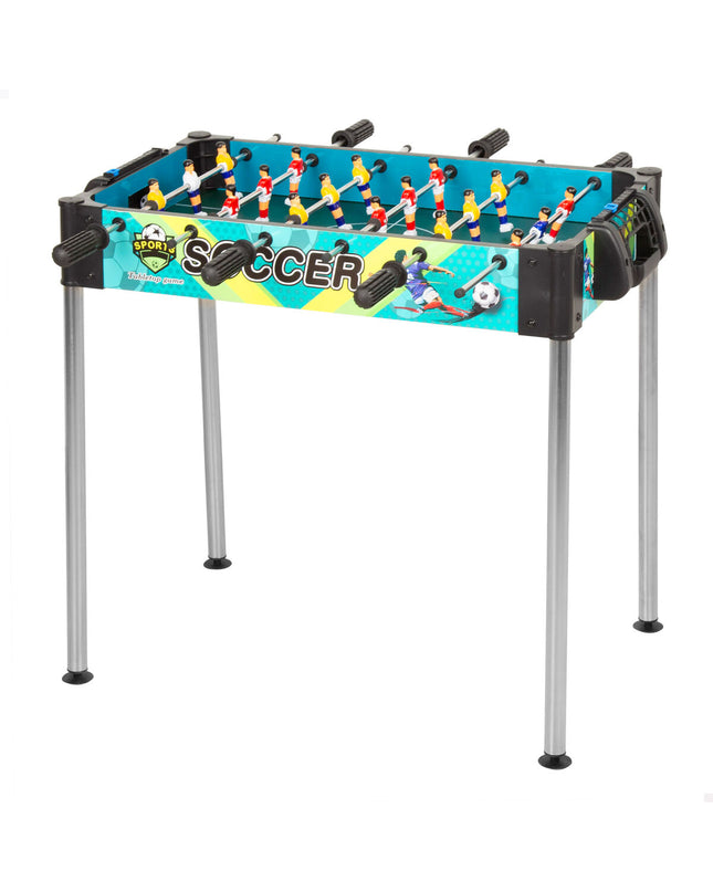 Two Colorbaby tabletop football game sets with colorful players and goals, perfect for kids' toys and game accessories.