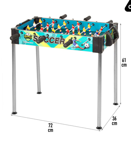 Colorbaby tabletop football game set with two colorful mini football tables for kids' play and entertainment.
