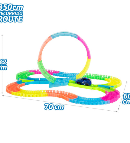 Set of four Vingerskateboard Speed & Go toys, colorful miniature skateboards for kids, in vibrant red, blue, yellow, and green.