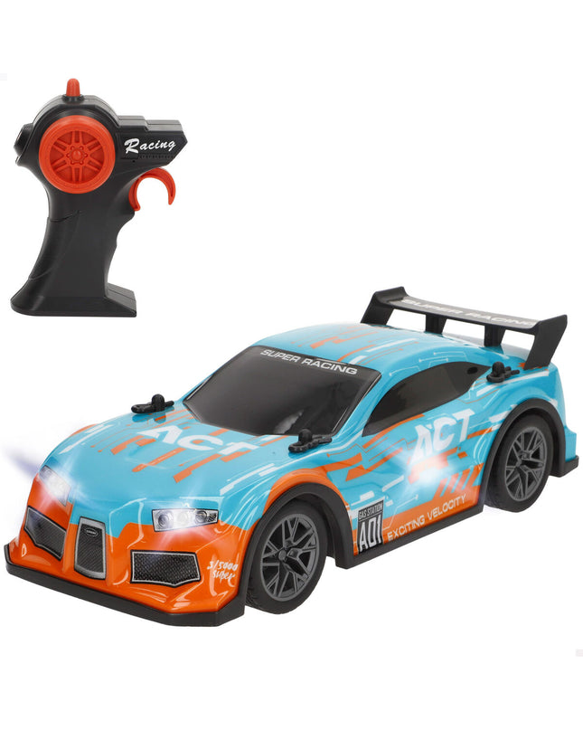 Two Speed & Go remote-controlled cars with adjustable speed, shown from a side view in a playful toy vehicle setting.