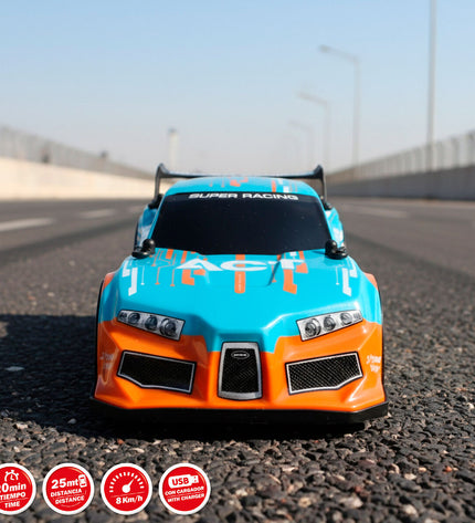 Two Speed & Go remote-controlled motors, toy vehicles for kids, shown in the image with detailed controls and vibrant colors.