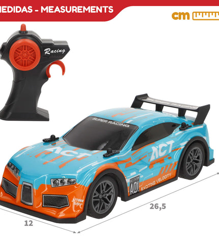Two Speed & Go remote-controlled toy cars, black and red, designed for speed and fun, shown in a side view.