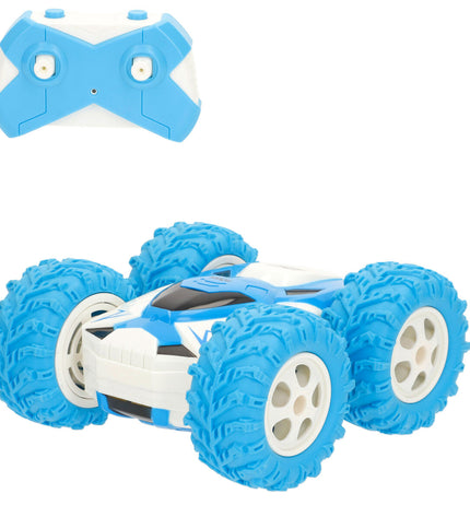 Four Speed & Go remote-controlled toy cars shown in a row, showcasing their compact size and colorful design for fun vehicle play.