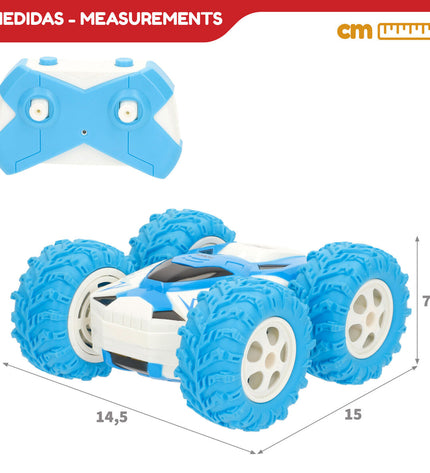 Four Speed & Go remote-controlled toy cars with adjustable motors, displayed on a flat surface.