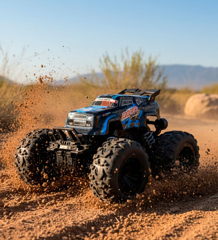 Two Speed & Go remote-controlled toy cars with adjustable motors, shown on a neutral background, perfect for play and racing.