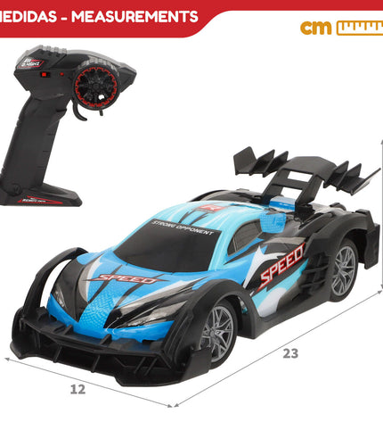Set of four Speed & Go remote-controlled toy cars in various colors, showcasing their compact design and playful style.