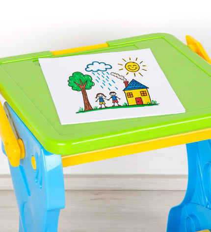 Colorbaby 2-in-1 colorful playboard with dimensions 39x74x33 cm, designed for creative activities, shown in the image.