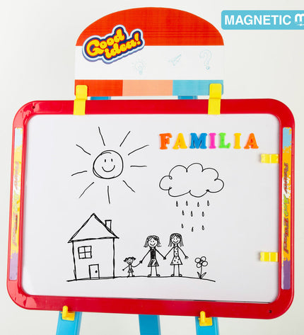 Pair of Colorbaby double-sided chalkboards measuring 36x115x42 cm, suitable for creative activities and children's play.