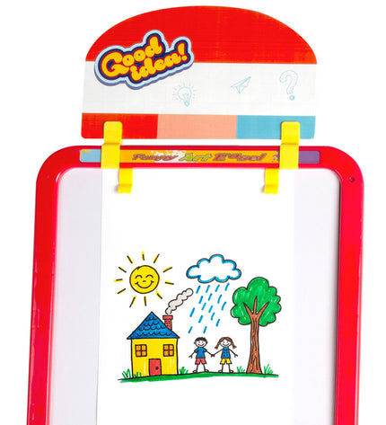 Colorbaby double-sided chalkboard set with two 36x115x42 cm boards for creative activities and games.