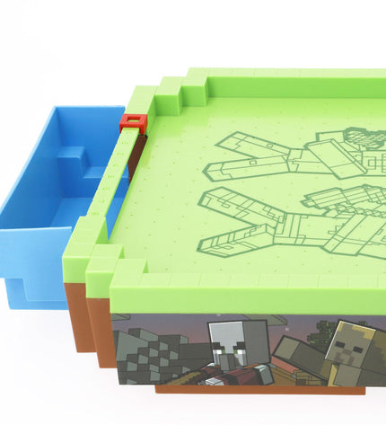 Minecraft dominoes set with two pieces, featuring Minecraft-themed designs for fun gameplay and collectible display.