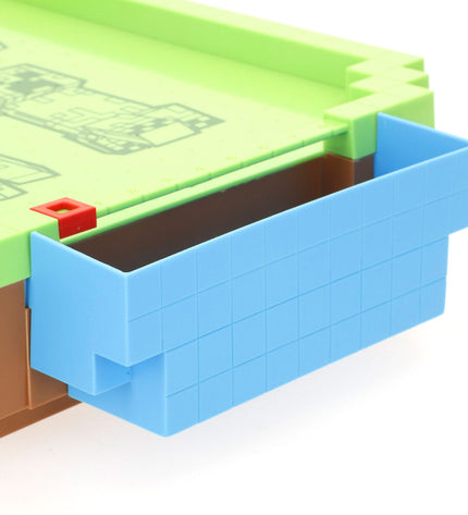 Minecraft Domino set with two pieces, featuring pixelated designs inspired by Minecraft, for fun gameplay and collectible toy fun.