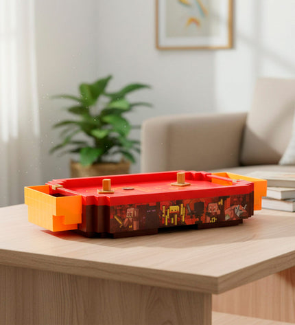 Minecraft hockeytafel set, 44x8x22.5 cm, featuring two toy hockey tables from Minecraft for kids' games and play.