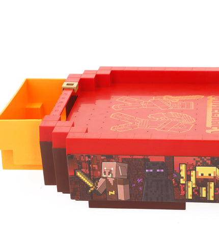 Set of two Minecraft-themed hockey tables, 44x8x22.5 cm, for indoor games, featuring Minecraft branding and colorful game surfaces.