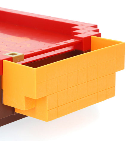 Minecraft hockey table set with two 44x8x22.5 cm wooden tables featuring Minecraft-themed graphics for kids' games and play.