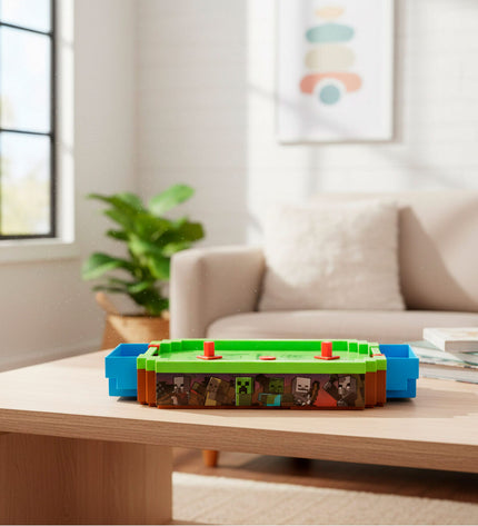 Minecraft Domino game with two sets, featuring pixelated Minecraft characters and blocks, ideal for fun and strategic gameplay.