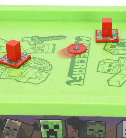 Minecraft Domino set with two pieces, featuring iconic Minecraft characters and block designs, perfect for gaming and play.
