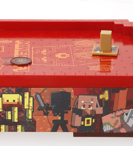 Minecraft Domino set featuring two colorful game pieces with the Minecraft logo and block-themed design.