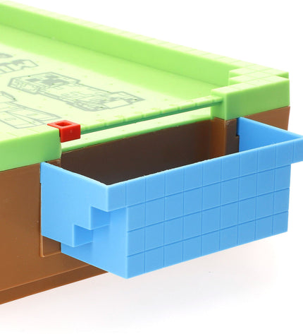 Minecraft hockey table set with two small wooden tables measuring 36x8x19 cm, ideal for kids' games and play.