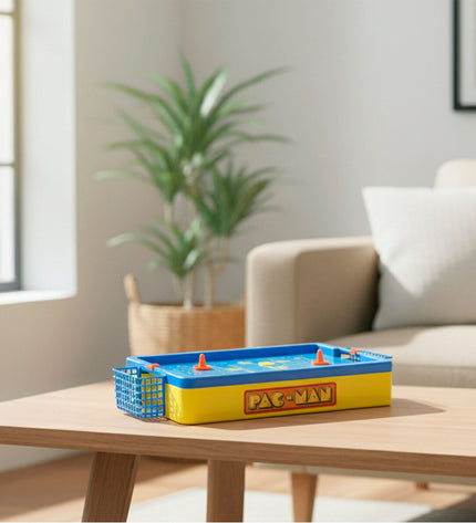 Two Pac-Man hockey game paddles, 42x7.5x23 cm, for toy games and accessories featuring the classic Pac-Man design.