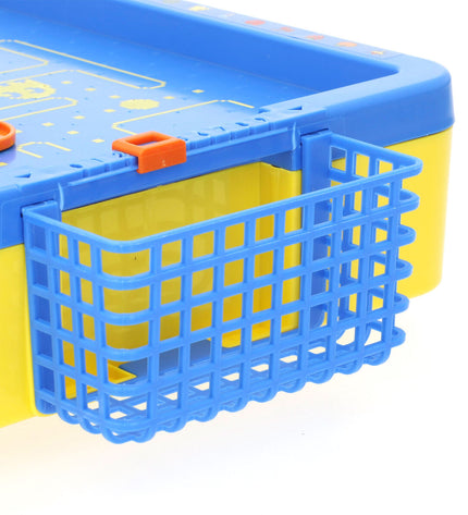 Two Pac-Man themed hockey tables, 42x7.5x23 cm, designed for games and accessories, featuring vibrant Pac-Man graphics.