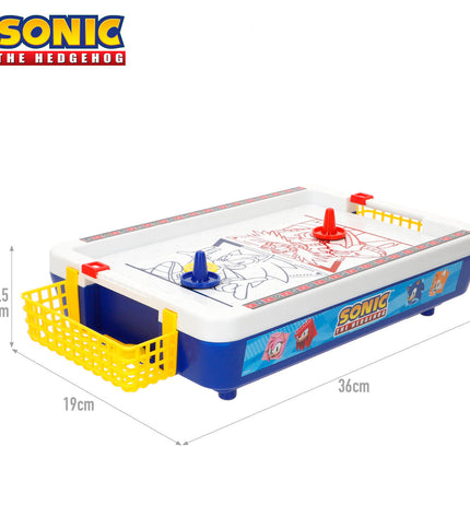 Set of four Sonic hockey table accessories, 36 x 7.5 x 19 cm, for fun tabletop hockey games and entertainment.