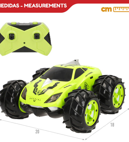 Two Speed & Go remote-controlled toy cars with adjustable motor speed, positioned on a flat surface.