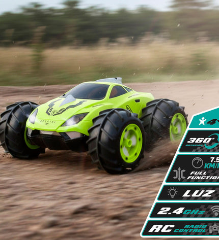 Two Speed & Go remote-controlled toy cars with adjustable motors, shown on a smooth surface in this image.