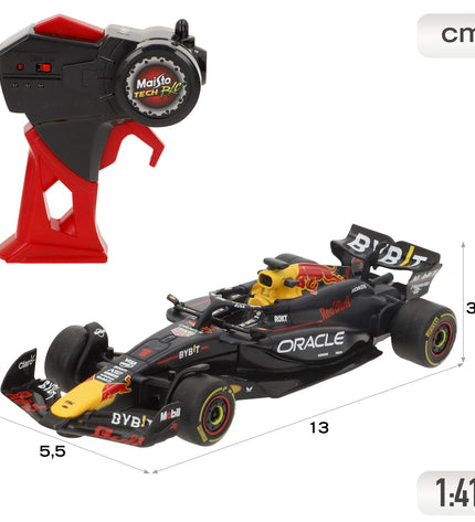 Four Red Bull remote control police cars toy vehicles, colorful and detailed, designed for kids' play and entertainment.