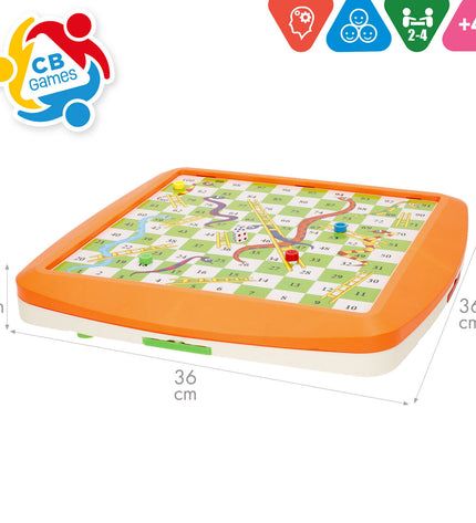 Colorbaby men's Erger-Je-Niet game set with four colorful plastic game pieces for family fun and entertainment.
