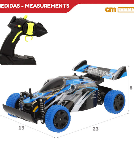Two Speed & Go remote-controlled police cars made of plastic, measuring 23 x 8 x 13 cm, designed for children’s play.
