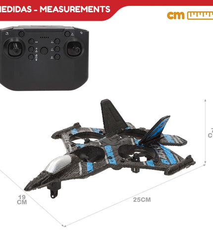Two Speed & Go remote control airplanes toy vehicles on a flat surface, showcasing their sleek design and vibrant colors.