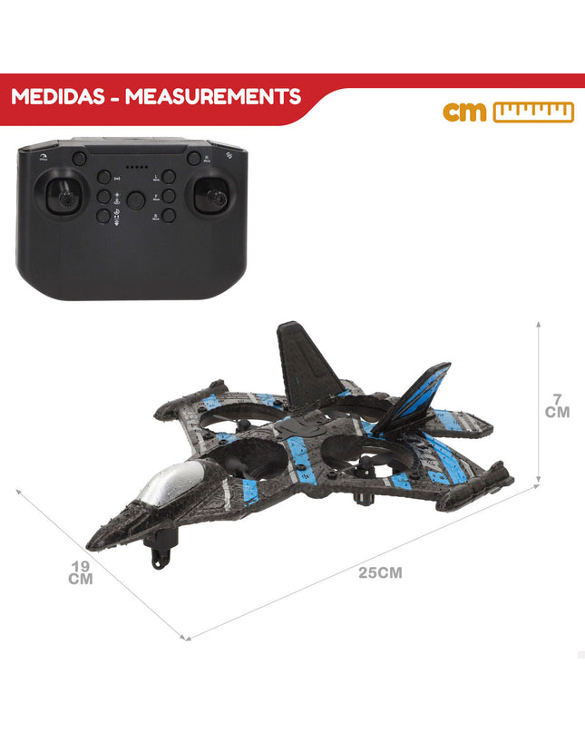 Two Speed & Go remote control airplanes toy vehicles on a flat surface, showcasing their sleek design and vibrant colors.