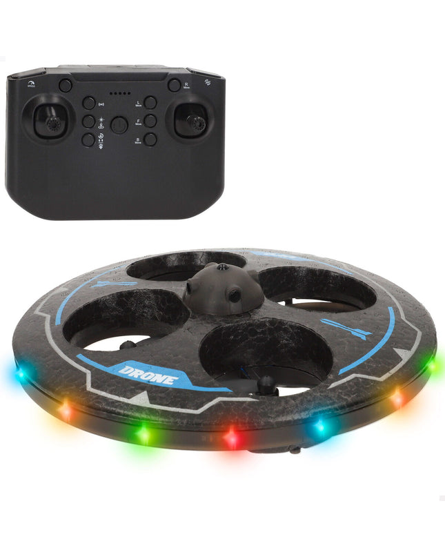 Two Speed & Go drone toy vehicles from the Drone Speed & Go set, featuring colorful, compact remote-controlled helicopters.