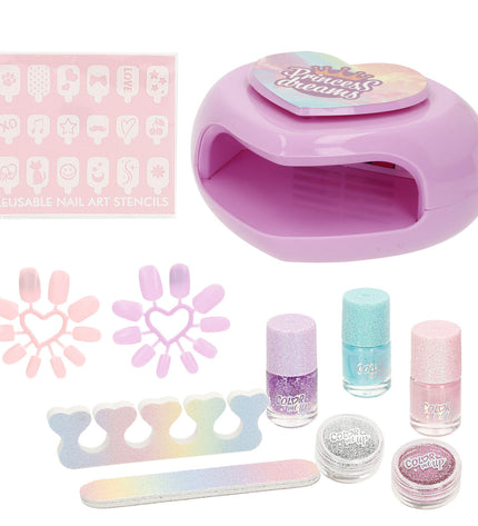 Colorbaby Kinder make-up set with six pretend makeup items in a colorful toy box, designed for children's imiteerspelletjes.