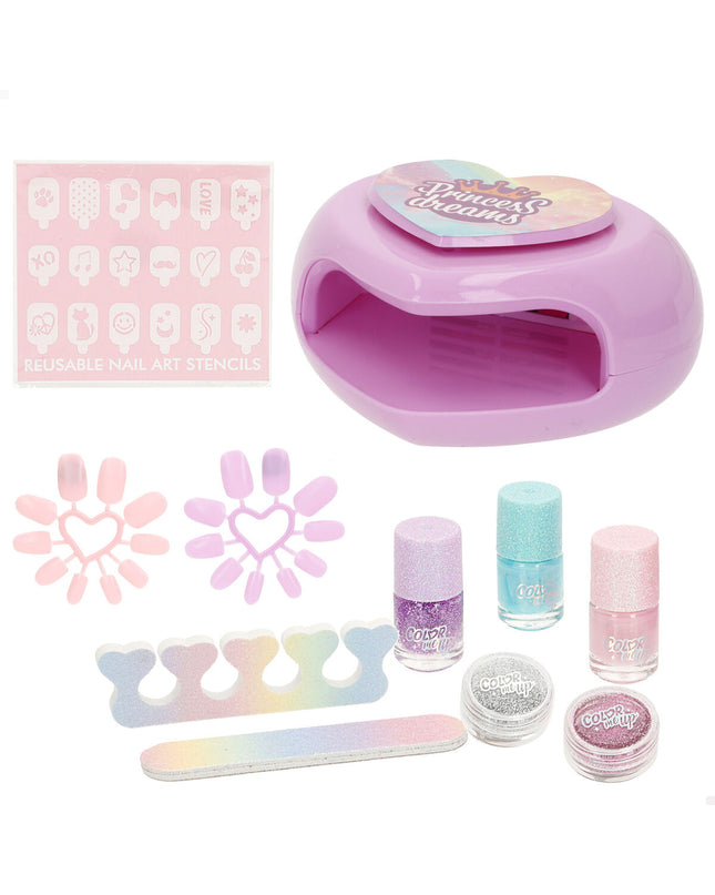 Colorbaby Kinder make-up set with six pretend makeup items in a colorful toy box, designed for children's imiteerspelletjes.