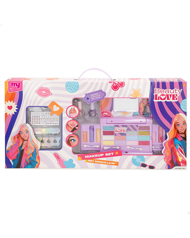 Colorbaby Kinder make-up set with four colorful toy makeup pieces, designed for imaginative play, measuring 17.5 x 1.5 x 13.5 cm