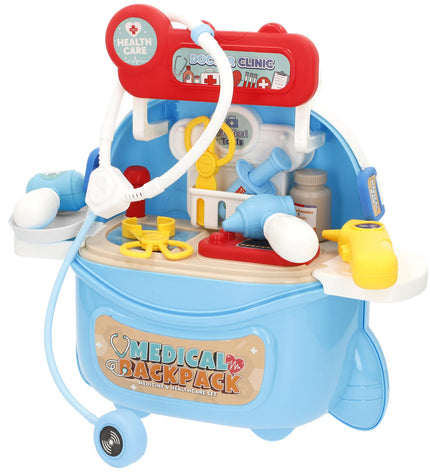 Colorbaby toy doctor kit with accessories, including medical tools and a stethoscope, for pretend play and role-playing activities.