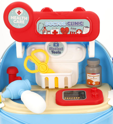 Colorbaby toy doctor’s bag with accessories, including medical tools and play items, for imaginative pretend play.