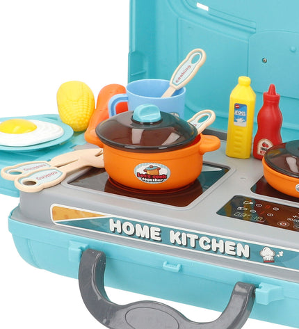 Colorbaby toy kitchen set with six pieces, 40x40x23 cm, designed for imaginative play and pretend cooking.