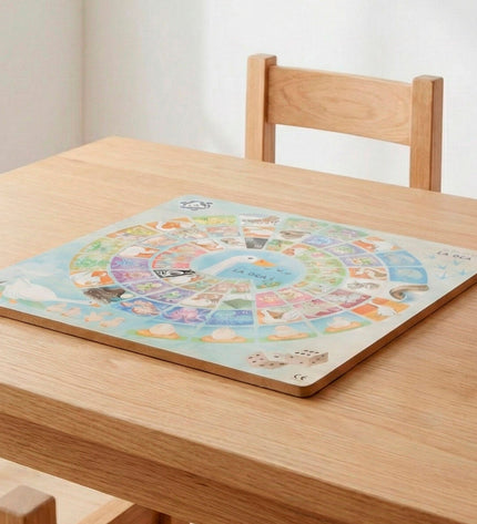 Colorbaby Parchis en Oca game board with 26 colorful pieces, 40x40 cm, for fun family play sessions.