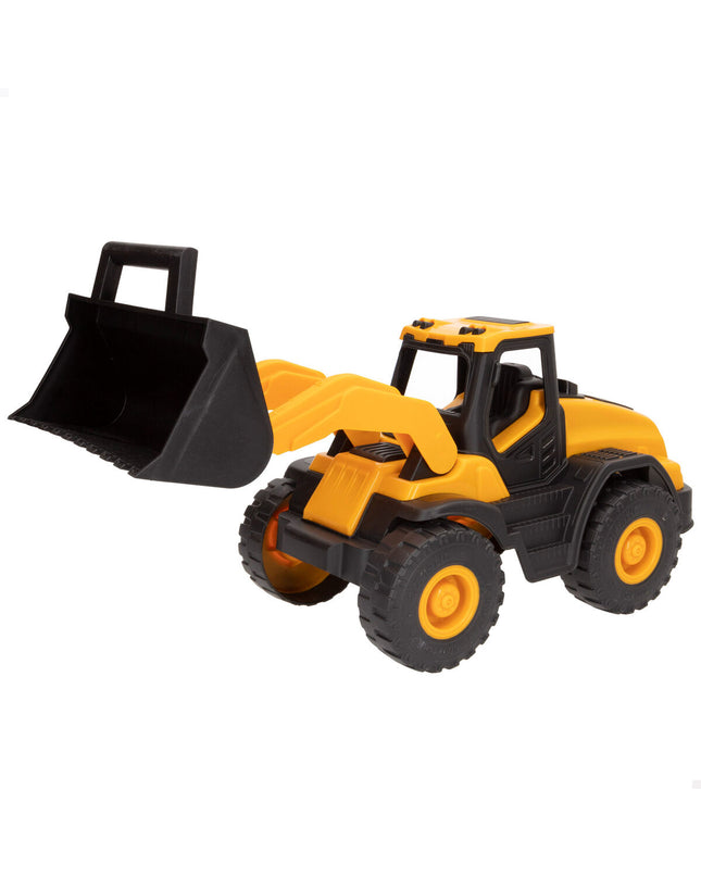 Colorbaby toy crane set with 8 colorful plastic vehicles, measuring 38x19x17 cm, suitable for children's play and games.
