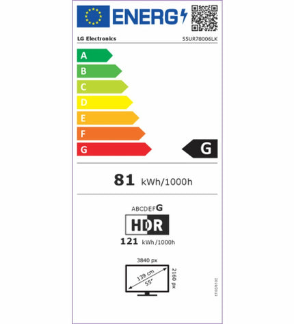 LG 55-inch 4K Ultra HD LED Smart TV with HDR, sleek design, and thin bezels for home entertainment and video streaming.