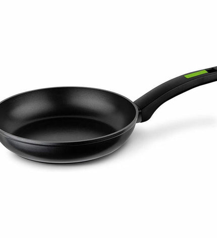 Monix Pan M481224 in black and green Bakelite handle, suitable for house and cooking, with a sleek, durable design.