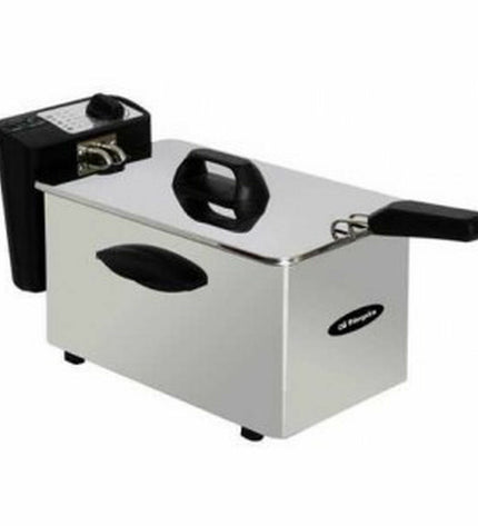 Orbegozo 15253 2000W frituurmachine for home cooking, compact electric fryer with digital controls and stainless steel finish.