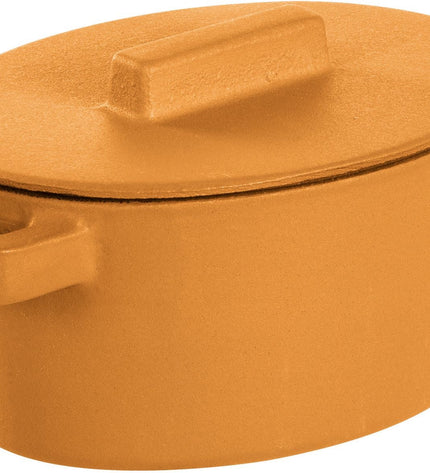 Roasting pan Terra.Cotto Cast Iron Oval with lid 13x10 cm