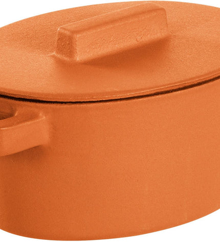 Roasting pan Terra.Cotto Cast Iron Oval with lid 13x10 cm