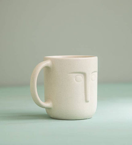 Moai Ceramic Coffee Mugs, Set of 2